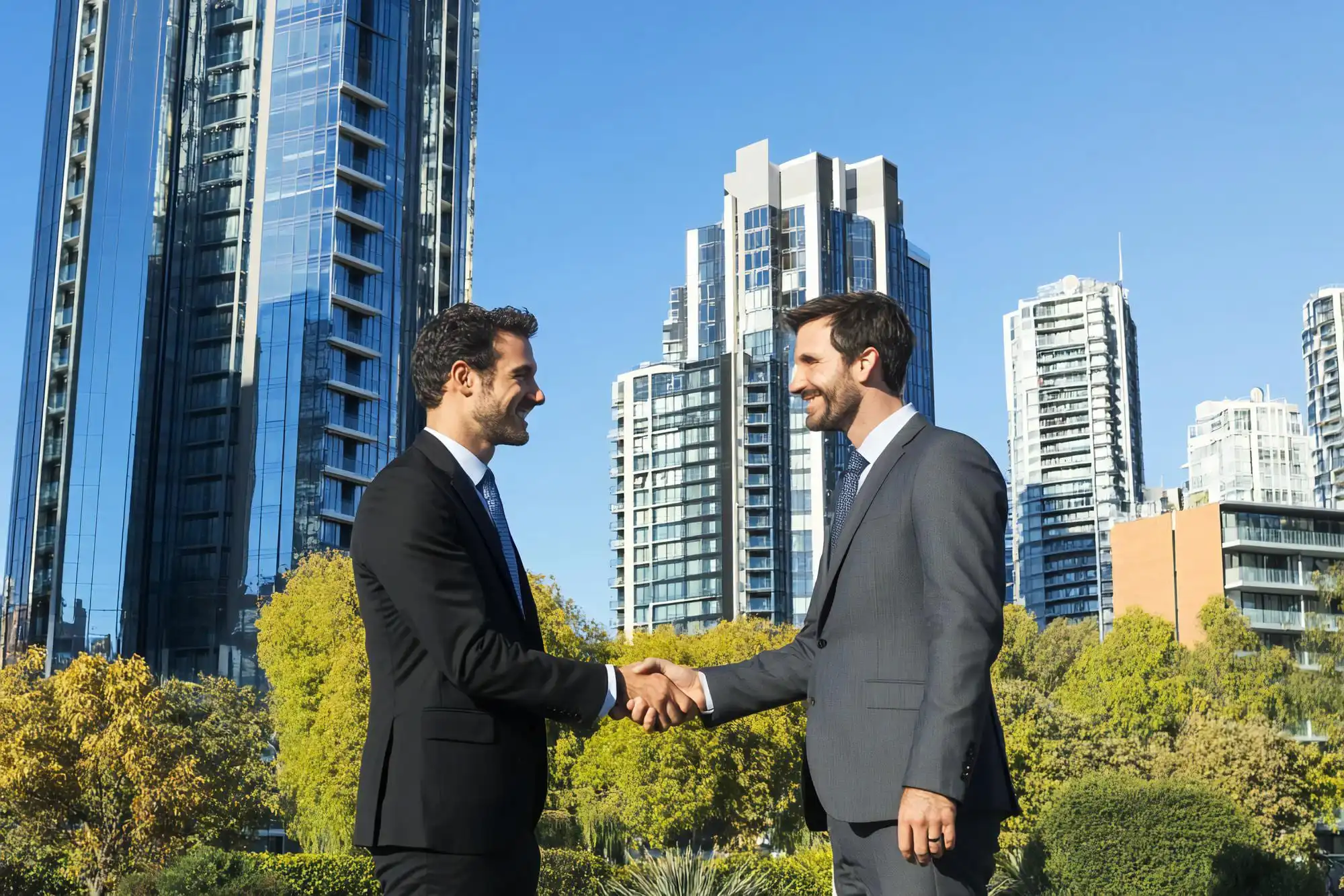 Able Group executives conducting a business meeting in a modern conference room