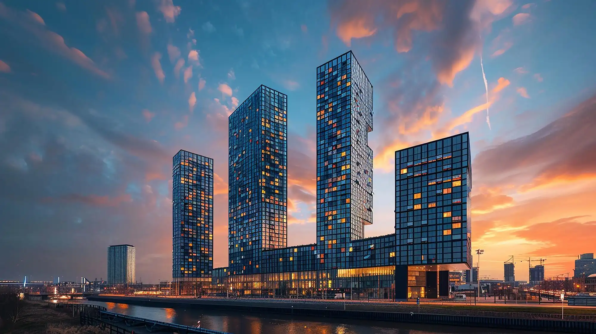 Portfolio showcase of Able Group construction projects including residential complexes, commercial buildings, and infrastructure developments